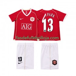 Camisola 1º Equipamento Manchester United J.S.PARK 13 2007 2006 Manga Curta Retro ,Criança