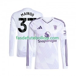 Camisola 2º Equipamento Manchester United Kobbie Mainoo 37 2025-2026 Manga Comprida ,Homem