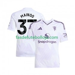 Camisola 2º Equipamento Manchester United Kobbie Mainoo 37 2025-2026 Manga Curta ,Homem