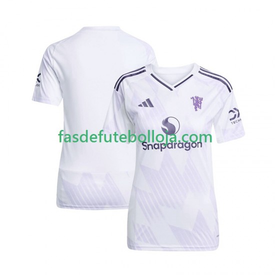 Camisola 2º Equipamento Manchester United 2025-2026 Manga Curta ,Feminina