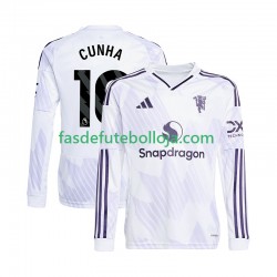 Camisola 2º Equipamento Manchester United Matheus Cunha 10 2025-2026 Manga Comprida ,Homem