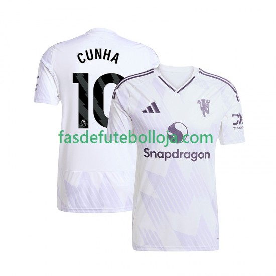 Camisola 2º Equipamento Manchester United Matheus Cunha 10 2025-2026 Manga Curta ,Homem