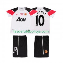 Camisola 3º Equipamento Manchester United ROONEY 10 Champions League 2012 2011 Manga Curta Retro ,Criança