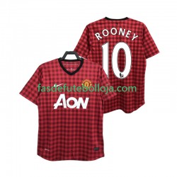 Camisola 1º Equipamento Manchester United ROONEY 10 2012 2013 Manga Curta Retro ,Homem