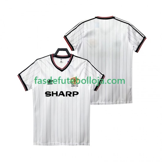 Camisola 2º Equipamento Manchester United 1983 1984 Manga Curta Retro ,Homem
