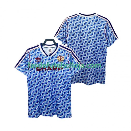 Camisola 2º Equipamento Manchester United 1990 1992 Manga Curta Retro ,Homem