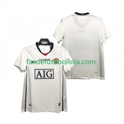 Camisola 2º Equipamento Manchester United Champions League 2009 2008 Manga Curta Retro ,Homem