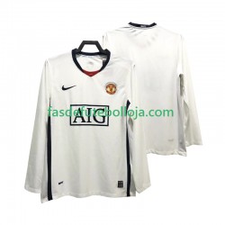 Camisola 2º Equipamento Manchester United Premier League 2009 2008 Manga Comprida Retro ,Homem