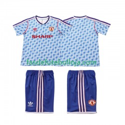 Camisola 2º Equipamento Manchester United 1990 1992 Manga Curta Retro ,Criança