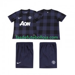 Camisola 2º Equipamento Manchester United 2013 2014 Manga Curta Retro ,Criança