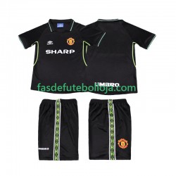 Camisola 3º Equipamento Manchester United 1998 1999 Manga Curta Retro ,Criança