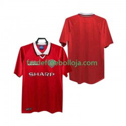 Camisola 1º Equipamento Manchester United 2000 1999 Manga Curta Retro ,Homem