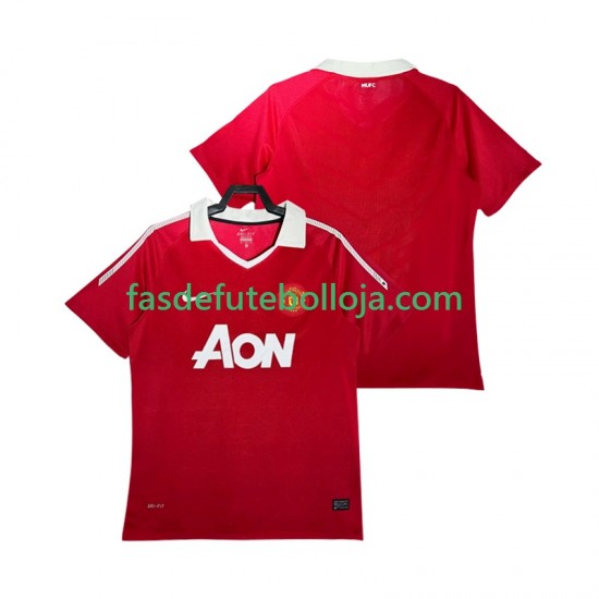 Camisola 1º Equipamento Manchester United 2011 2010 Manga Curta Retro ,Homem