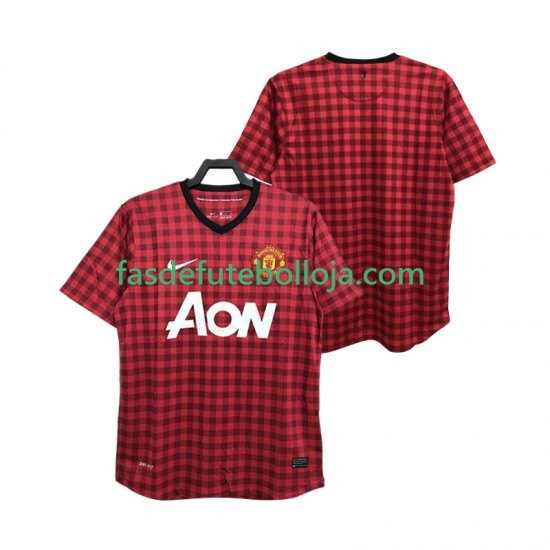 Camisola 1º Equipamento Manchester United 2012 2013 Manga Curta Retro ,Homem