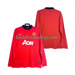Camisola 1º Equipamento Manchester United 2013 2014 Manga Comprida Retro ,Homem