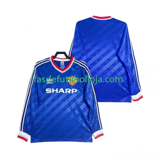 Camisola 3º Equipamento Manchester United 1986 1988 Manga Comprida Retro ,Homem