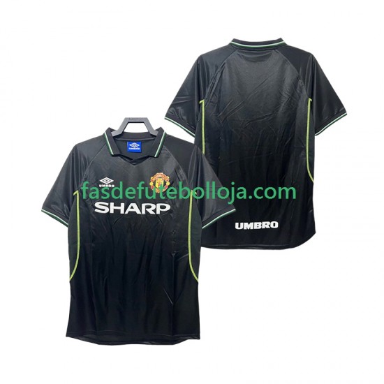 Camisola 3º Equipamento Manchester United 1998 1999 Manga Curta Retro ,Homem