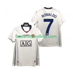 Camisola 2º Equipamento Manchester United Ronaldo 7 Champions League 2009 2008 Manga Curta Retro ,Homem
