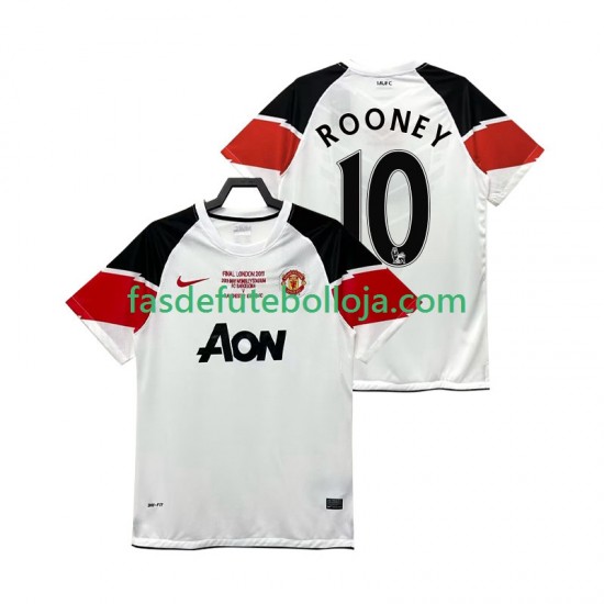 Camisola 3º Equipamento Manchester United Rooney 10 Champions League 2012 2011 Manga Curta Retro ,Homem