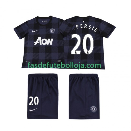 Camisola 2º Equipamento Manchester United V PERSIE 20 2013 2014 Manga Curta Retro ,Criança