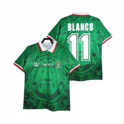 Camisola 1º Equipamento Seleção Mexicana BLANCO 11 1998 Manga Curta Retro ,Homem