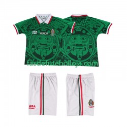 Camisola 1º Equipamento Seleção Mexicana 1998 Manga Curta Retro ,Criança