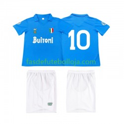 Camisola 1º Equipamento Napoli 10 1987 1988 Manga Curta Retro ,Criança