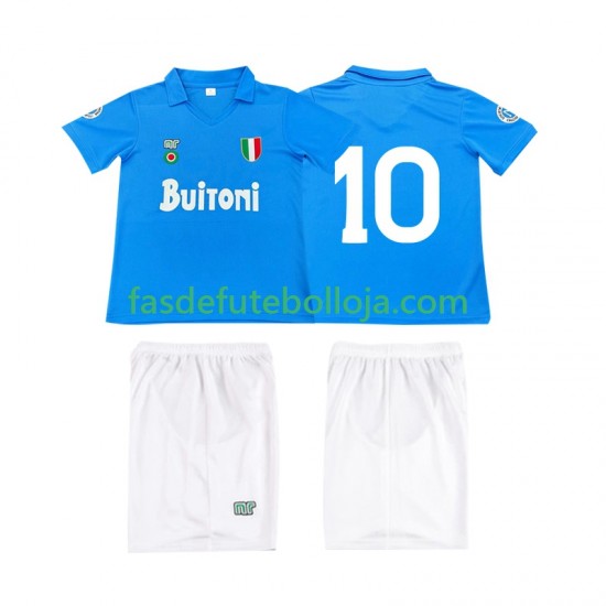 Camisola 1º Equipamento Napoli 10 1987 1988 Manga Curta Retro ,Criança