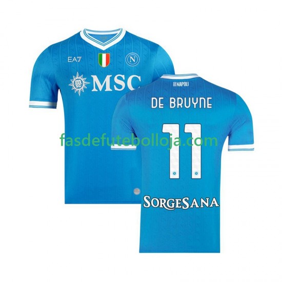 Camisola 1º Equipamento Napoli Kevin De Bruyne 11 2025-2026 Manga Curta ,Homem