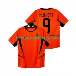 Camisola 1º Equipamento Seleção Neerlandesa KLUIVERT 9 2002 Manga Curta Retro ,Homem