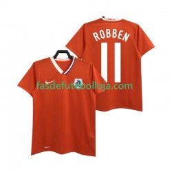 Camisola 1º Equipamento Seleção Neerlandesa ROBBEN 11 2008 Manga Curta Retro ,Homem