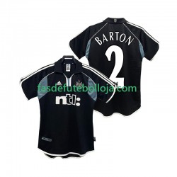 Camisola 2º Equipamento Newcastle United BARTON 2 2000 2001 Manga Curta Retro ,Homem