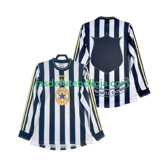 Camisola 1º Equipamento Newcastle United 1997 1999 Manga Comprida Retro ,Homem
