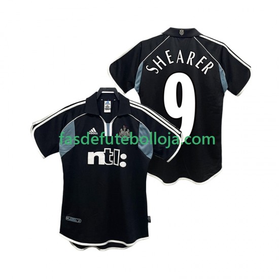 Camisola 2º Equipamento Newcastle United SHEARER 9 2000 2001 Manga Curta Retro ,Homem