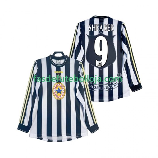 Camisola 1º Equipamento Newcastle United SHEARER 9 1997 1999 Manga Comprida Retro ,Homem