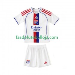 Camisola 1º Equipamento Olympique Lyonnais 2025-2026 Manga Curta ,Criança