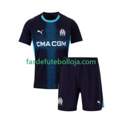 Camisola 2º Equipamento Olympique de Marseille 2025-2026 Manga Curta ,Criança