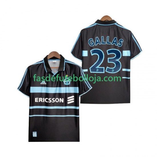 Camisola 3º Equipamento Olympique de Marseille Gallas 23 2000 1999 Manga Curta Retro ,Homem