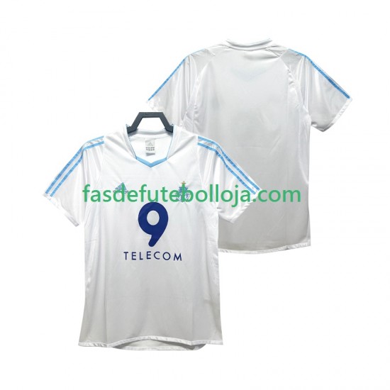 Camisola 1º Equipamento Olympique de Marseille 2003 2002 Manga Curta Retro ,Homem