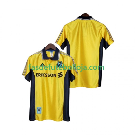 Camisola 3º Equipamento Olympique de Marseille 1998 1999 Manga Curta Retro ,Homem