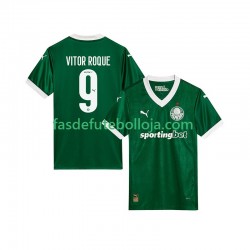 Camisola 1º Equipamento Palmeiras Vitor Roque 9 2025-2026 Manga Curta ,Homem