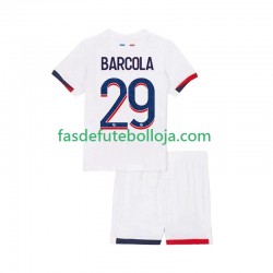 Camisola 2º Equipamento Paris Saint-Germain Bradley Barcola 29 2025-2026 Manga Curta ,Criança