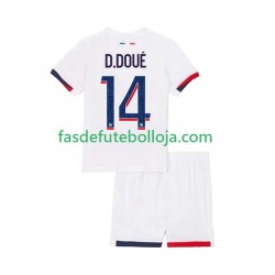 Camisola 2º Equipamento Paris Saint-Germain Desire Doue 14 2025-2026 Manga Curta ,Criança