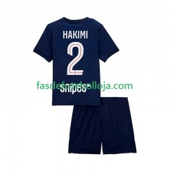 Camisola 1º Equipamento Paris Saint-Germain Hakimi 2 2025-2026 Manga Curta ,Criança