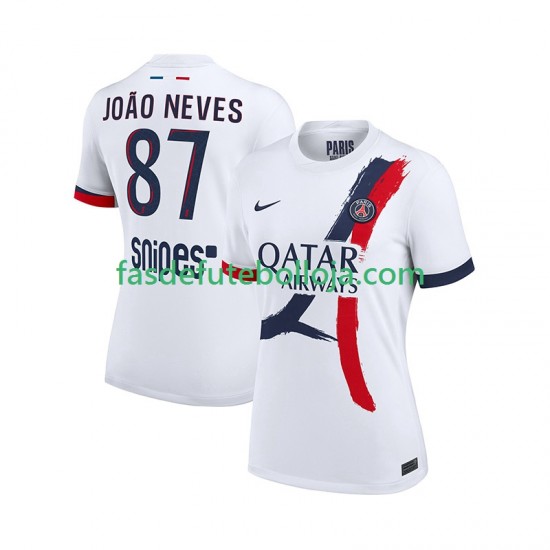 Camisola 2º Equipamento Paris Saint-Germain Joao Neves 87 2025-2026 Manga Curta ,Homem