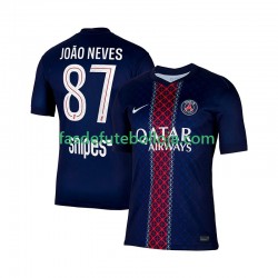 Camisola 1º Equipamento Paris Saint-Germain Joao Neves 87 2025-2026 Manga Curta ,Homem