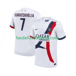 Camisola 2º Equipamento Paris Saint-Germain Khvicha Kvaratskhelia 7 2025-2026 Manga Curta ,Homem