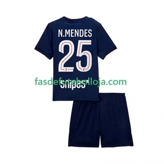 Camisola 1º Equipamento Paris Saint-Germain Nuno Mendes 25 2025-2026 Manga Curta ,Criança