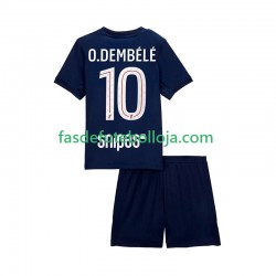 Camisola 1º Equipamento Paris Saint-Germain Ousmane Dembele 10 2025-2026 Manga Curta ,Criança
