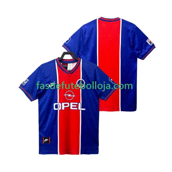Camisola 1º Equipamento Paris Saint-Germain 1995 1996 Manga Curta Retro ,Homem